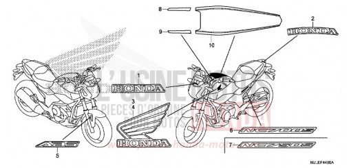 MARQUE/RAYURE NC750SAE de 2014